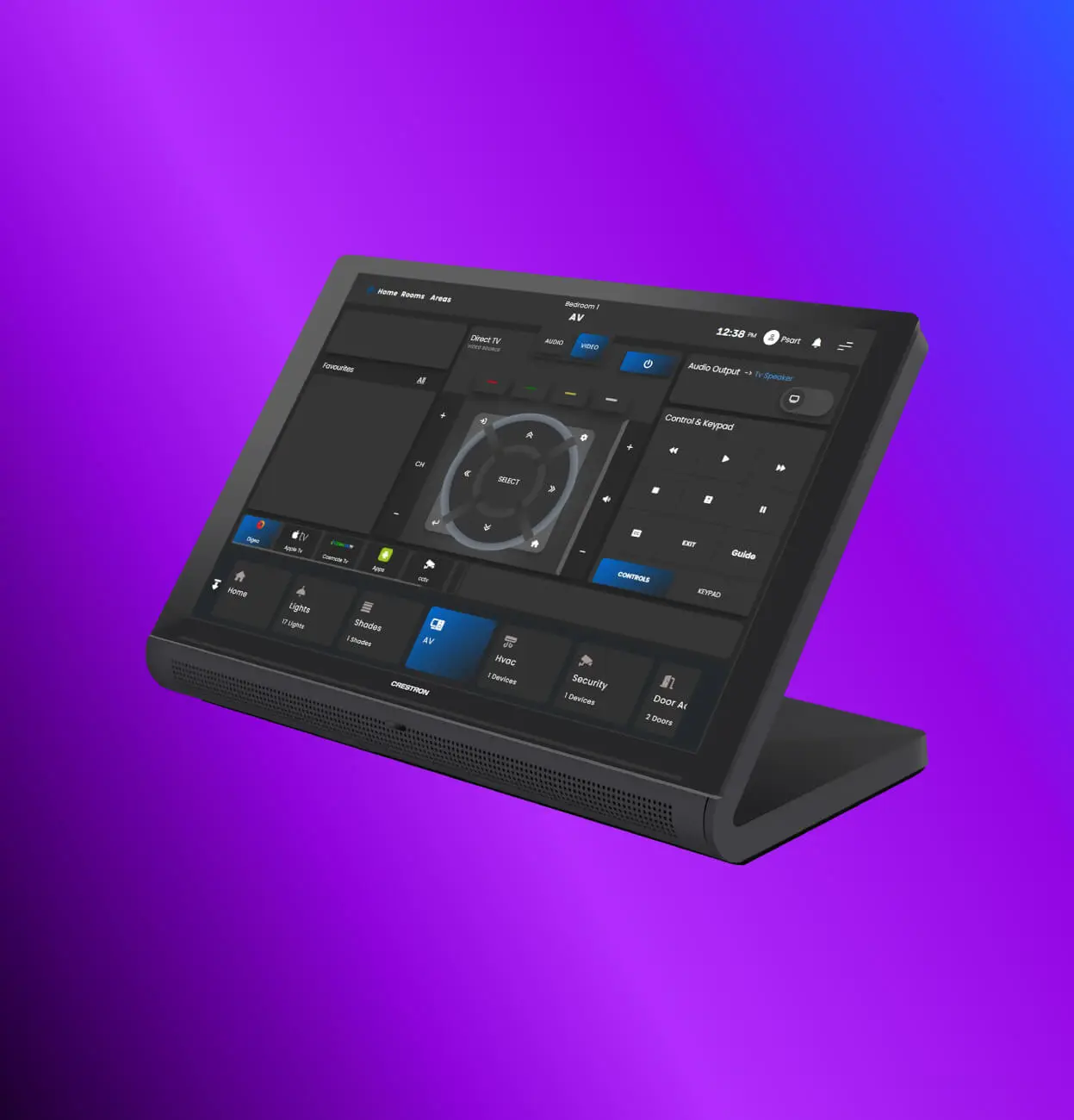 Ένα οικιακό home Theater.